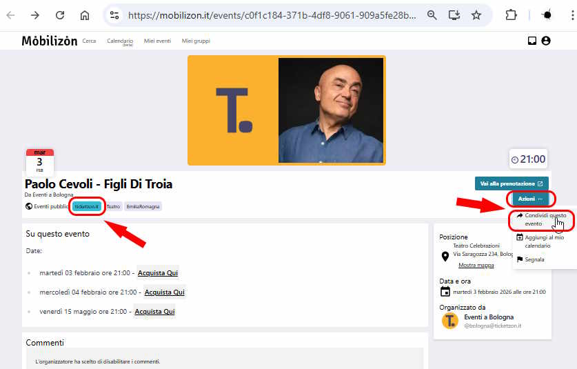 Trovare il link originale su Mobilizon